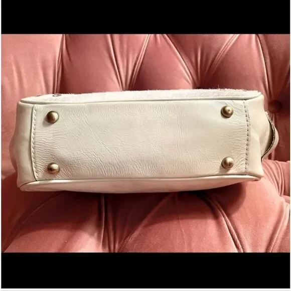 Patricia Nash Gracchi Leather Calf Hair Satchel - Picture 6 of 11